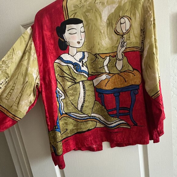 Chico's Design bright colored blouse - Picture 7 of 9